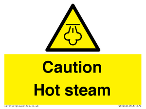 Caution Hot steam